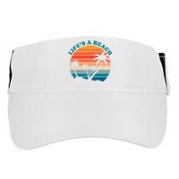 Lifes A Beach Retro Sunset Palm Tree Adult Drive Performance Visor