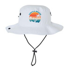 Lifes A Beach Retro Sunset Palm Tree Legacy Cool Fit Booney Bucket Hat