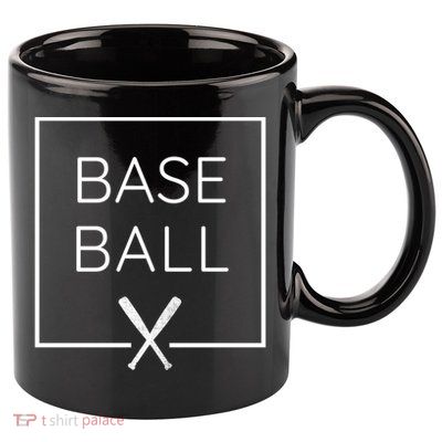 Love American Baseball Graphic Bats Baseballin Fan Gift Cute Gift 11oz C Handle Ceramic Mug