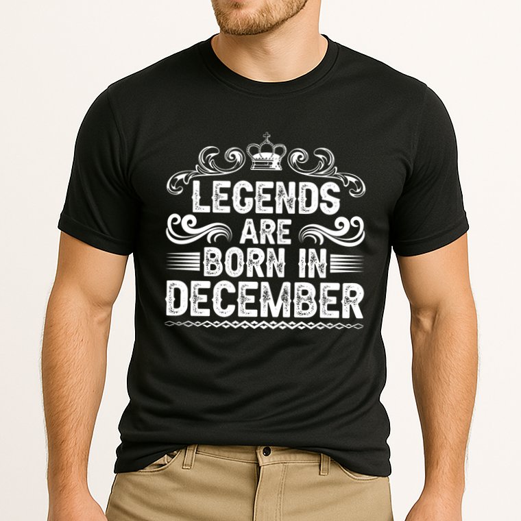 Legends Are Born In December Cooling Performance Crew T-Shirt