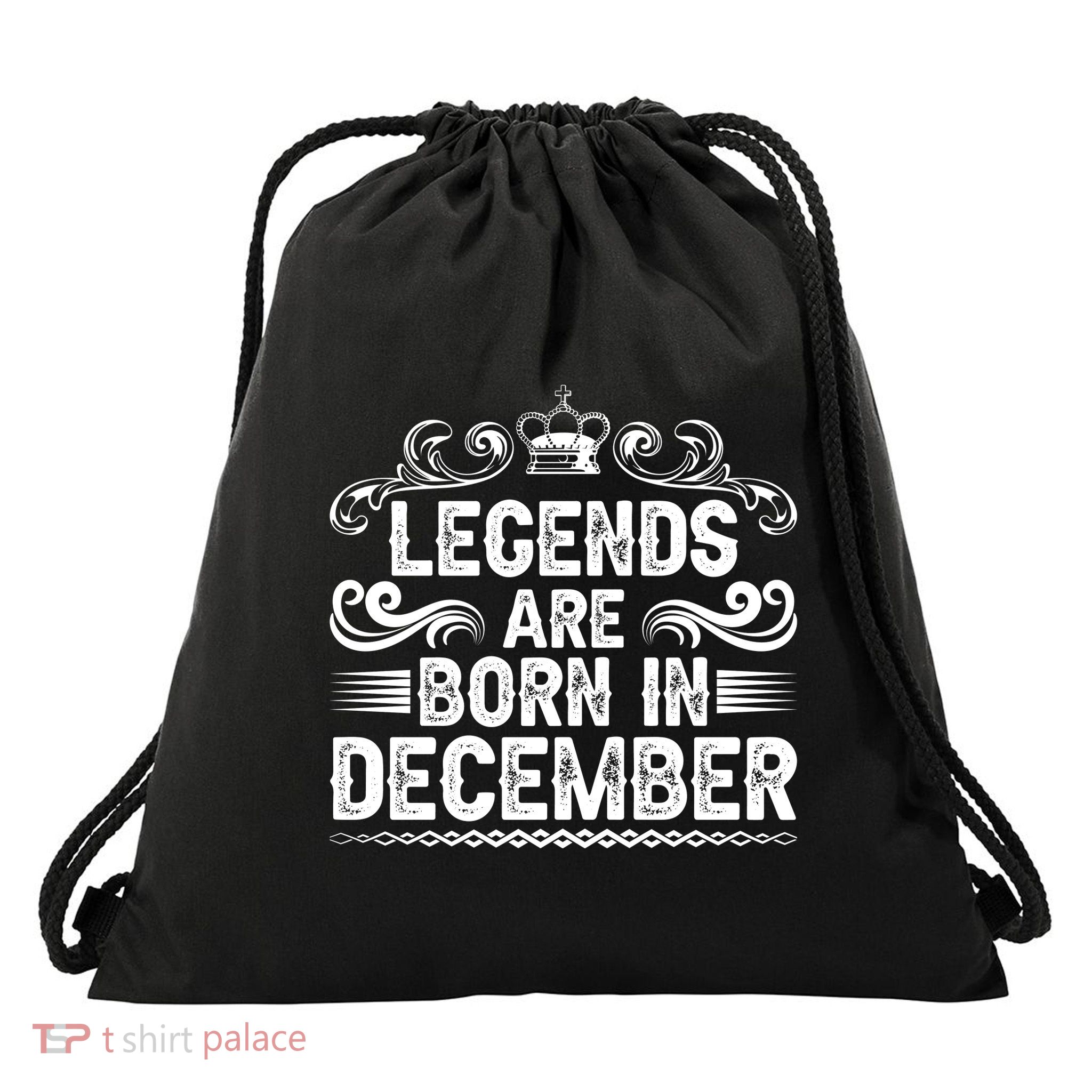 Legends Are Born In December Drawstring Bag