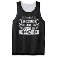 Legends Are Born In December Mesh Reversible Basketball Jersey Tank