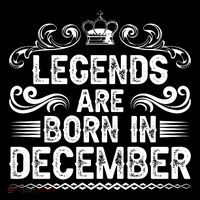 Legends Are Born In December Kids T-Shirt