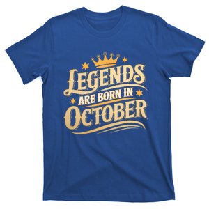 Legends Are Born October Crown And Stars T-Shirt