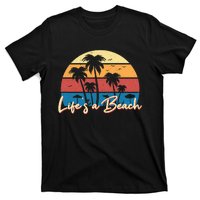 LifeS A Beach Funny Retro Palm Tree Vacation Summer Gifts T-Shirt