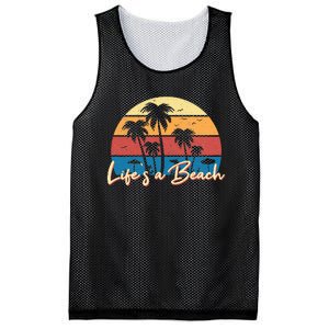 LifeS A Beach Funny Retro Palm Tree Vacation Summer Gifts Mesh Reversible Basketball Jersey Tank