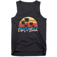 LifeS A Beach Funny Retro Palm Tree Vacation Summer Gifts Tank Top