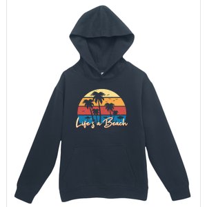 LifeS A Beach Funny Retro Palm Tree Vacation Summer Gifts Urban Pullover Hoodie