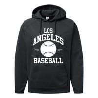 Los Angeles Baseball Fan Performance Fleece Hoodie