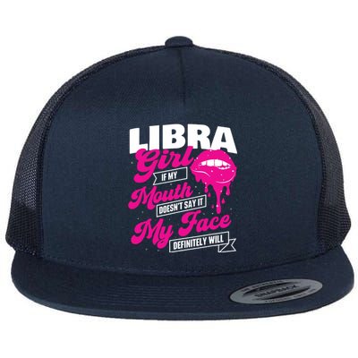 Libra Astrology Birthday Zodiac Sign Flat Bill Trucker Hat