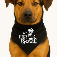 Life's A Beach Tropical USA-Made Doggie Bandana