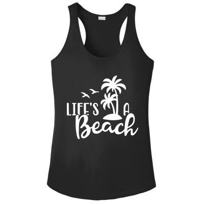 Life's A Beach Tropical Ladies PosiCharge Competitor Racerback Tank