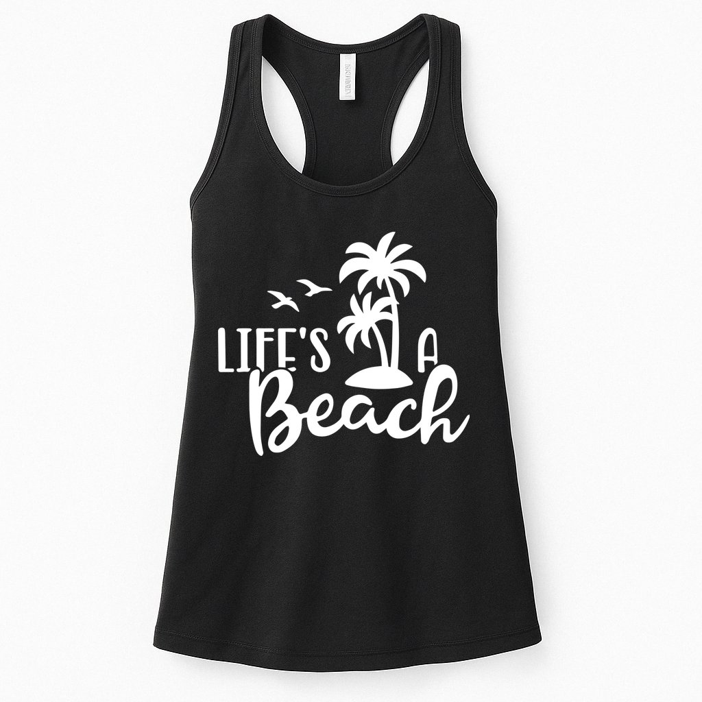 Life's A Beach Tropical Womens Tank Top