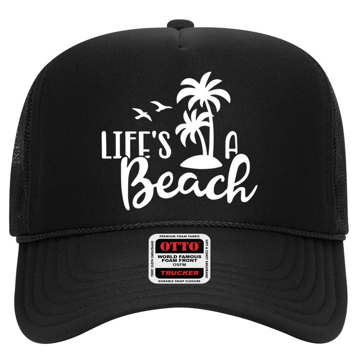 Life's A Beach Tropical Trucker Hat