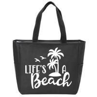 Life's A Beach Tropical Zip Tote Bag