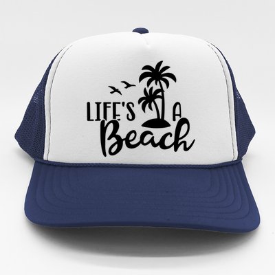 Life's A Beach Tropical Trucker Hat