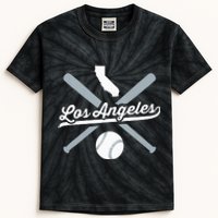 Los Angeles Baseball California Pride Love City Kids Tie-Dye T-Shirt