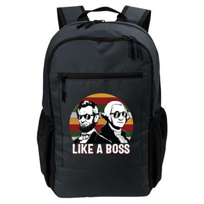 Like A Boss Presidents Day Washington Lincoln Abe George Backpack