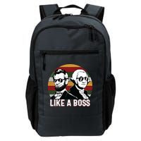Like A Boss Presidents Day Washington Lincoln Abe George Backpack