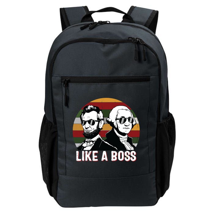 Like A Boss Presidents Day Washington Lincoln Abe George Backpack