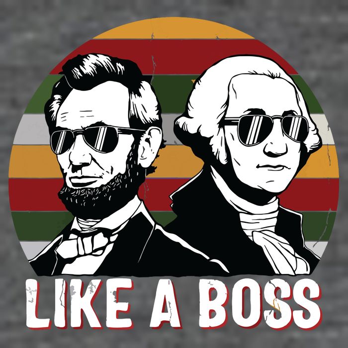 Like A Boss Presidents Day Washington Lincoln Abe George Backpack