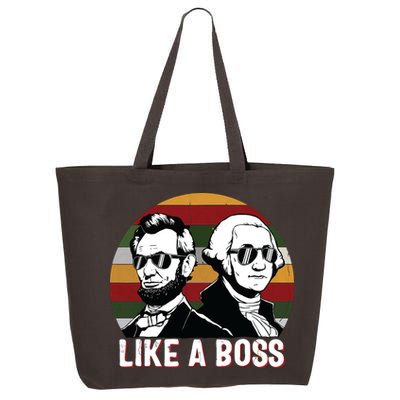 Like A Boss Presidents Day Washington Lincoln Abe George 25L Jumbo Tote