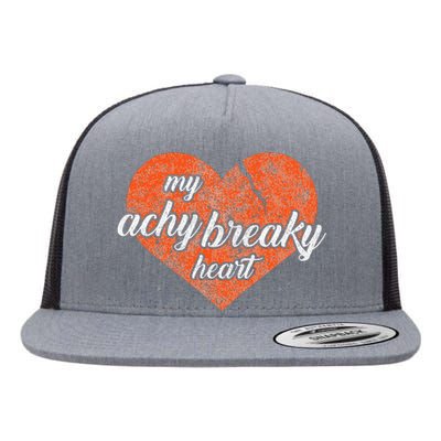 Lyriclyfe Achy Breaky Heart Flat Bill Trucker Hat