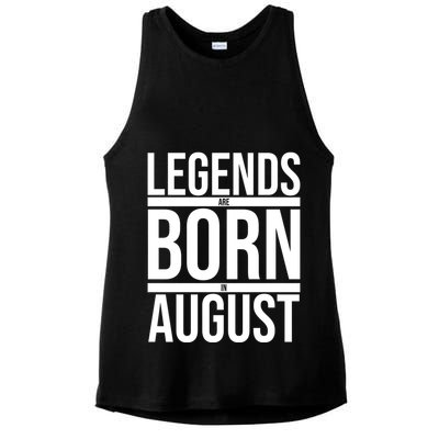 Legends Are Born In August Gift Ladies PosiCharge Tri-Blend Wicking Tank