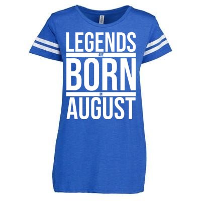 Legends Are Born In August Gift Enza Ladies Jersey Football T-Shirt