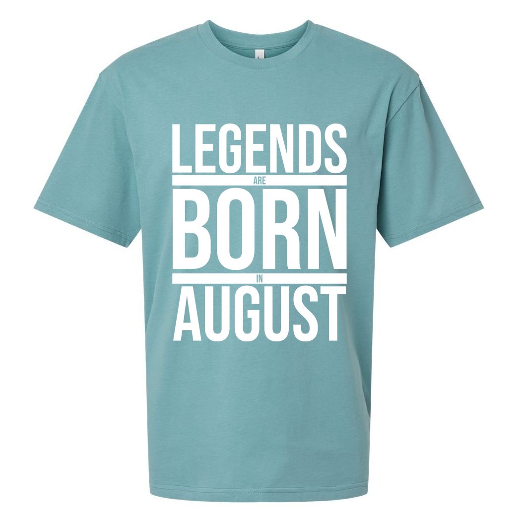 Legends Are Born In August Gift Sueded Cloud Jersey T-Shirt