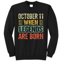 Legends Are Born On October 11th Birthday Sweatshirt