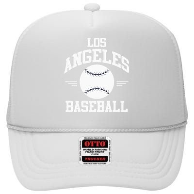 Los Angeles Baseball Fan High Crown Mesh Back Trucker Hat