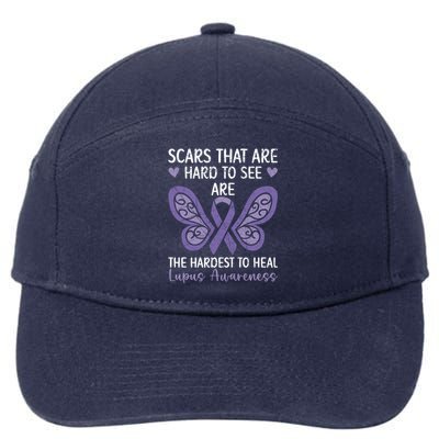 Lupus Awareness Butterfly Wear Purple Sle Autoimmune Disease Meaningful Gift 7-Panel Snapback Hat