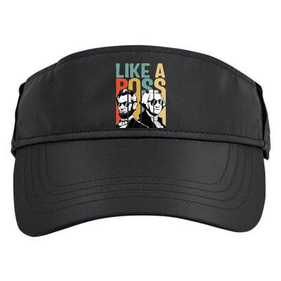 Like A Boss Presidents Day Washington Lincoln Abe George Adult Drive Performance Visor