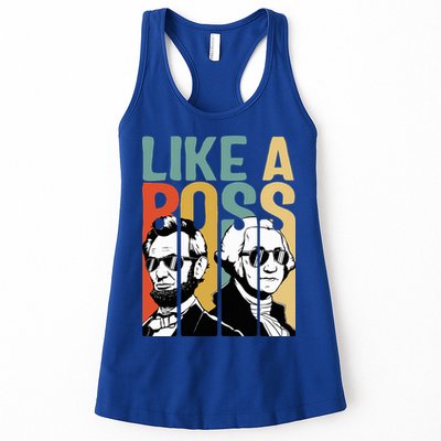 Like A Boss Presidents Day Washington Lincoln Abe George Womens Tank Top
