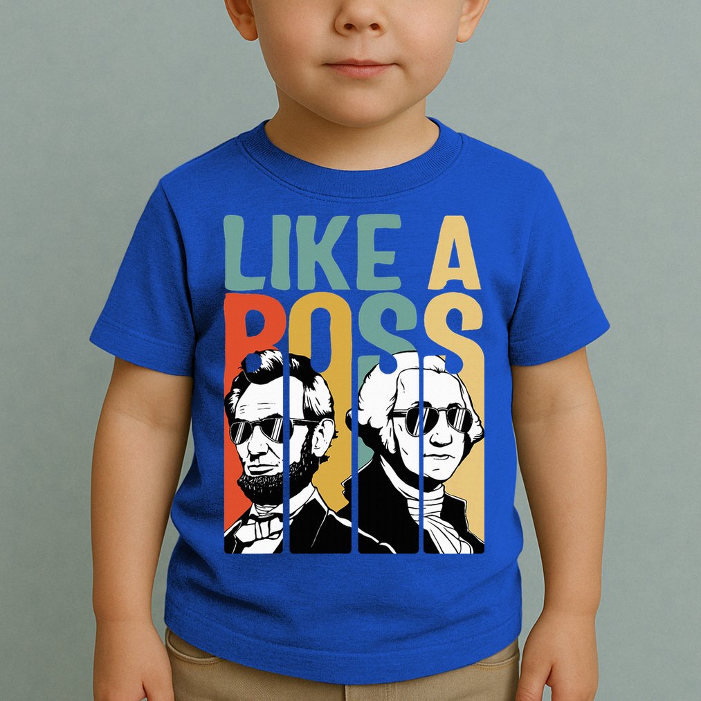 Like A Boss Presidents Day Washington Lincoln Abe George Toddler T-Shirt