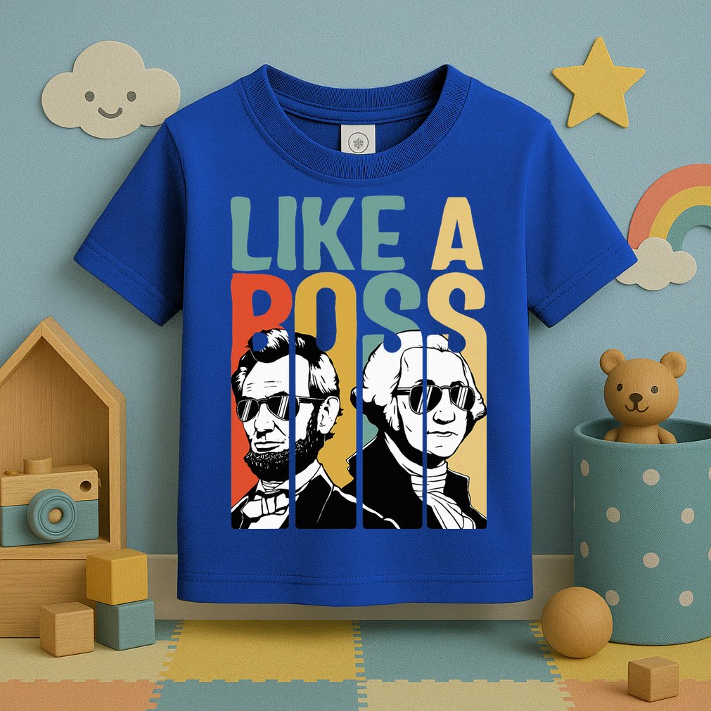 Like A Boss Presidents Day Washington Lincoln Abe George Toddler T-Shirt