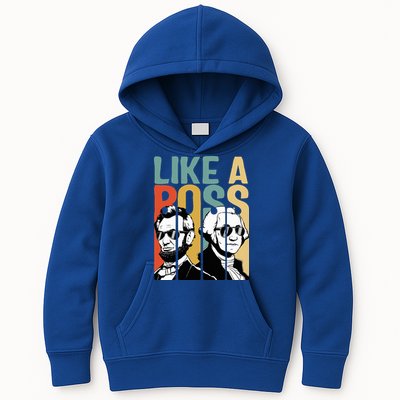 Like A Boss Presidents Day Washington Lincoln Abe George Kids Hoodie