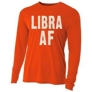 Libra Af Birthday Born In September October Retro Gift Idea Gift Cooling Performance Long Sleeve Crew