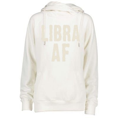 Libra Af Birthday Born In September October Retro Gift Idea Gift Womens Funnel Neck Pullover Hood