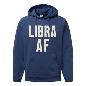 Libra Af Birthday Born In September October Retro Gift Idea Gift Performance Fleece Hoodie