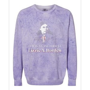 Lizzie A. Borden It Was An Axe Iddent Lizzie Andrew Borden Colorblast Crewneck Sweatshirt