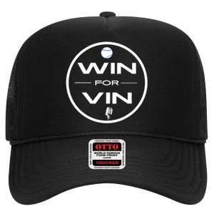 Los Angeles Baseball Win For Vin Microphone High Crown Mesh Back Trucker Hat