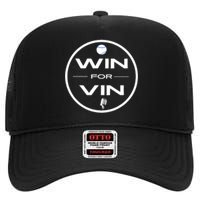 Los Angeles Baseball Win For Vin Microphone High Crown Mesh Back Trucker Hat