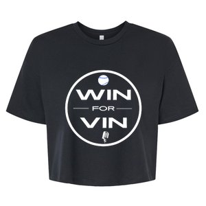 Los Angeles Baseball Win For Vin Microphone Bella+Canvas Jersey Crop Tee