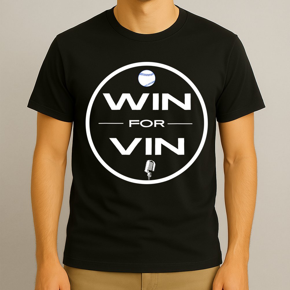 Los Angeles Baseball Win For Vin Microphone T-Shirt