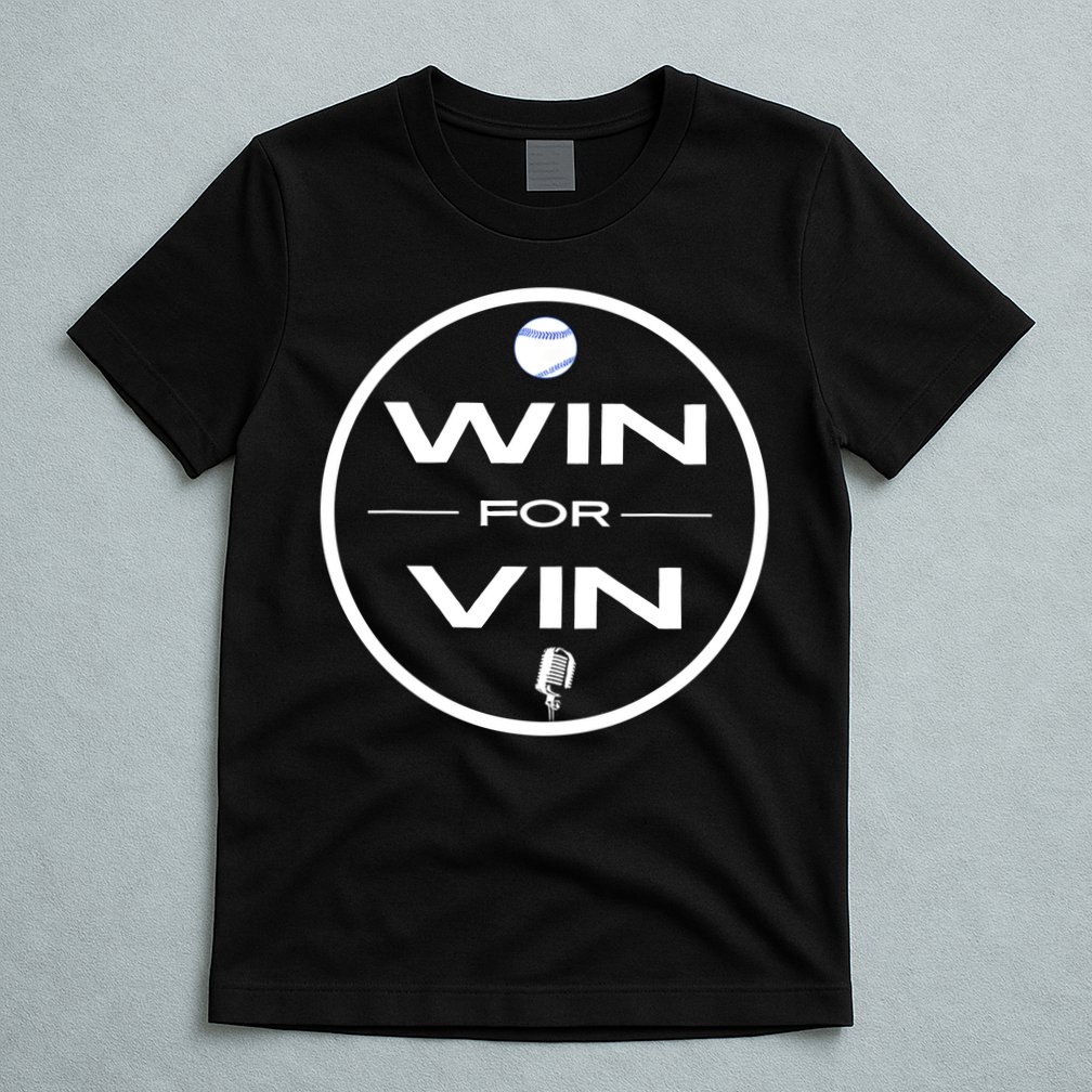 Los Angeles Baseball Win For Vin Microphone T-Shirt