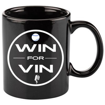 Los Angeles Baseball Win For Vin Microphone 11oz C Handle Ceramic Mug