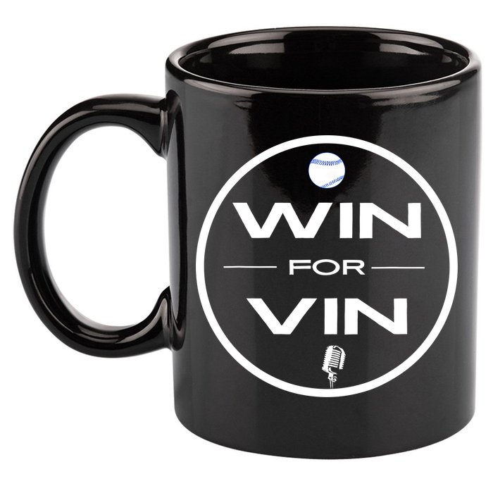 Los Angeles Baseball Win For Vin Microphone 11oz C Handle Ceramic Mug