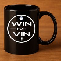 Los Angeles Baseball Win For Vin Microphone 11oz C Handle Ceramic Mug